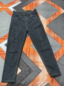 Unique Graphic Print Denim Jeans