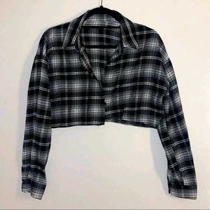 Cropped Plaid Shirt