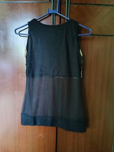 Sequin &amp; Mesh Top