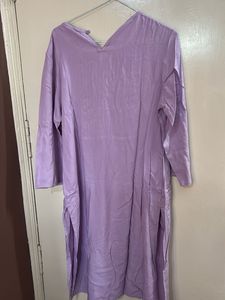 Elegant Lavender Pleated Kurta