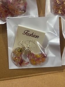 Handmade Floral Resin Earrings 5 pairs combo