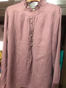 Pink High Neck Formal Top.