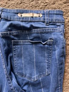 Blue Stripe Denim Westside Jeans