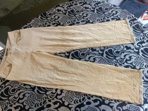 Unisex Cream Velvet Trousers