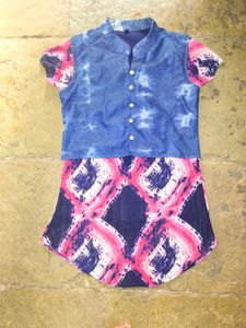 Tie-dye Front Jecket Top