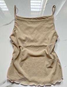 Cute Beige Tank Top
