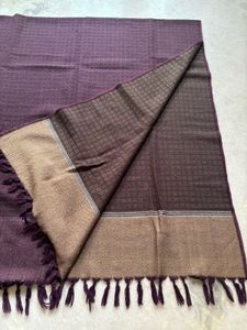 Burgundy Shawl with Tassels