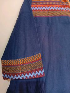 Nevy Blue Pure Cotton Kurta Comfortable For Summer