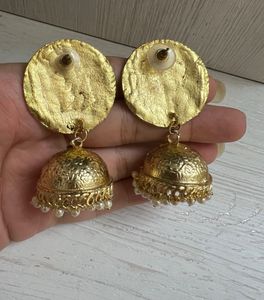 Blue Meenakari Jhumkas