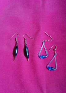 Combo Pinterest Dainty Necklace And Glass Earrings