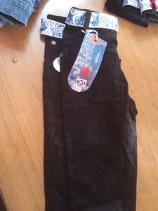 New Black Stretchable Jeans For Kids Girls And Boys 8 to10 Years
