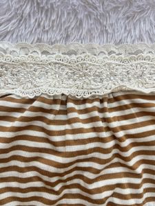 Brown And White Stripe Camisole