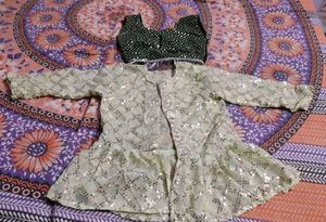 Emerald Green Lehenga with Shrug