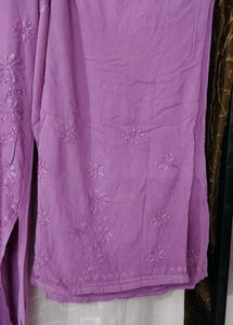 Lavender lucknowi Kurta Set