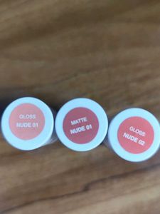 Zudio Lip Colour &amp; Gloss Combo - Nude &amp; Peach Shad