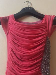 Elegant Coral Party Dress