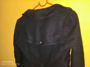 Elegant Black Peacoat Jacket