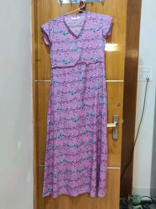 Pink Floral party wear gown
