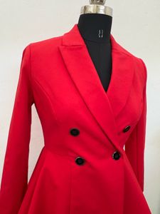 Red Peplum Blazer