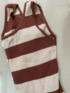 Striped Button Tank Top