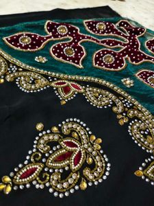 Black 🖤 Saree With Beautiful 😍 Work