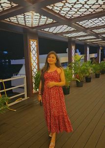 Red Printed Maxi Dress