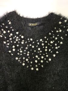 ⚪pearl sweater | black Unused