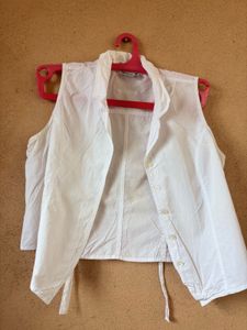 White Jacket With Back Knot For Size Adjustment