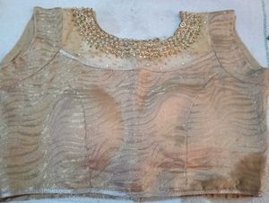 Gold Sequin Sari Blouse