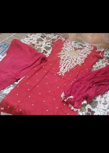 💃COMBO OF 4 WOMEN PARTY WEAR STRAIGHT KURTA SET