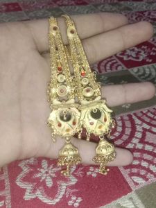 Gold Jhumka Earrings