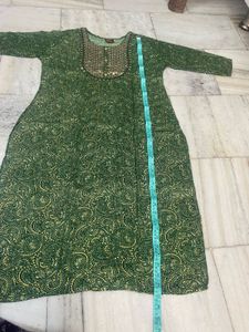 ✨Green Golden Festive Kurta✨