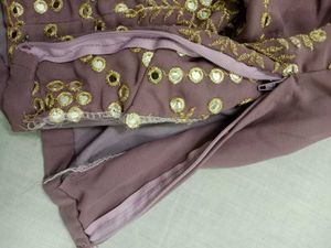 Chikankari Mauve Sequins Lehanga