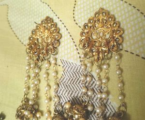 Dazzling Earrings  and jhumkas
