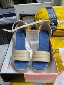 Beige Platform Sandals