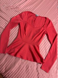 Pink Peplum Top