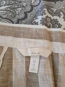 Striped Button Front Skirt