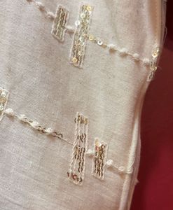 Elegant Embroidered Blouse with belt and margins a