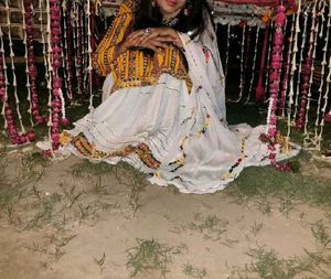 Rajasthani lehnga kurti set mirror worked