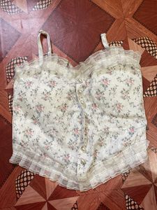 Floral Top &amp; Polka Dot Skirt Set