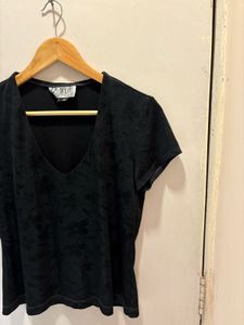Black V-Neck Tee