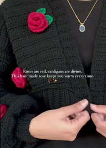 Crochet Rose Cardigan