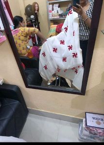Swastik Print  Saree