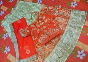 Orange Lehenga Choli For Women