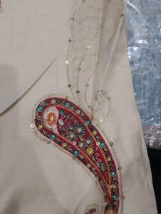 Embroidered Paisley Pants