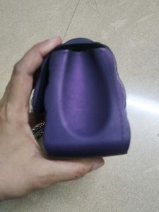 Purple Quilted Jelly Chain Bag...