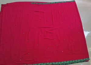 pink plane saree