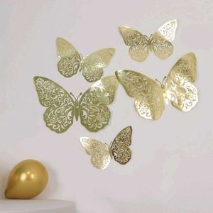 3D Golden Butterfly stickers for wall decor