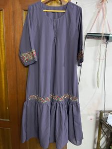 Mauve Goergette A Line Dress