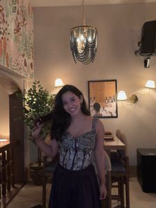 Corset Blouse with Purple pants